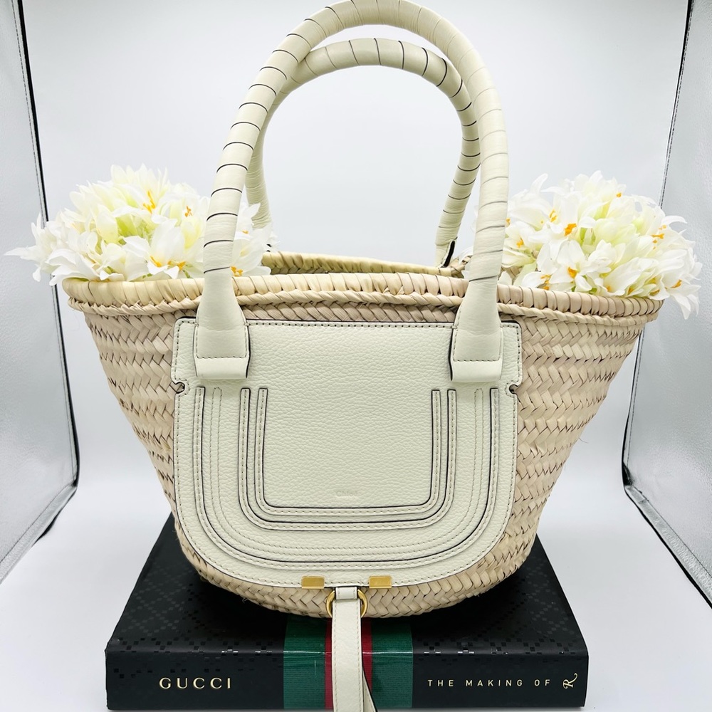 Chloe Medium Marcie Raffia Tote